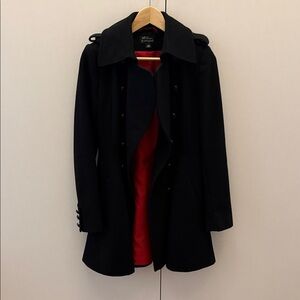 Torn by Ronny Kobo Black Coat with Red Lining